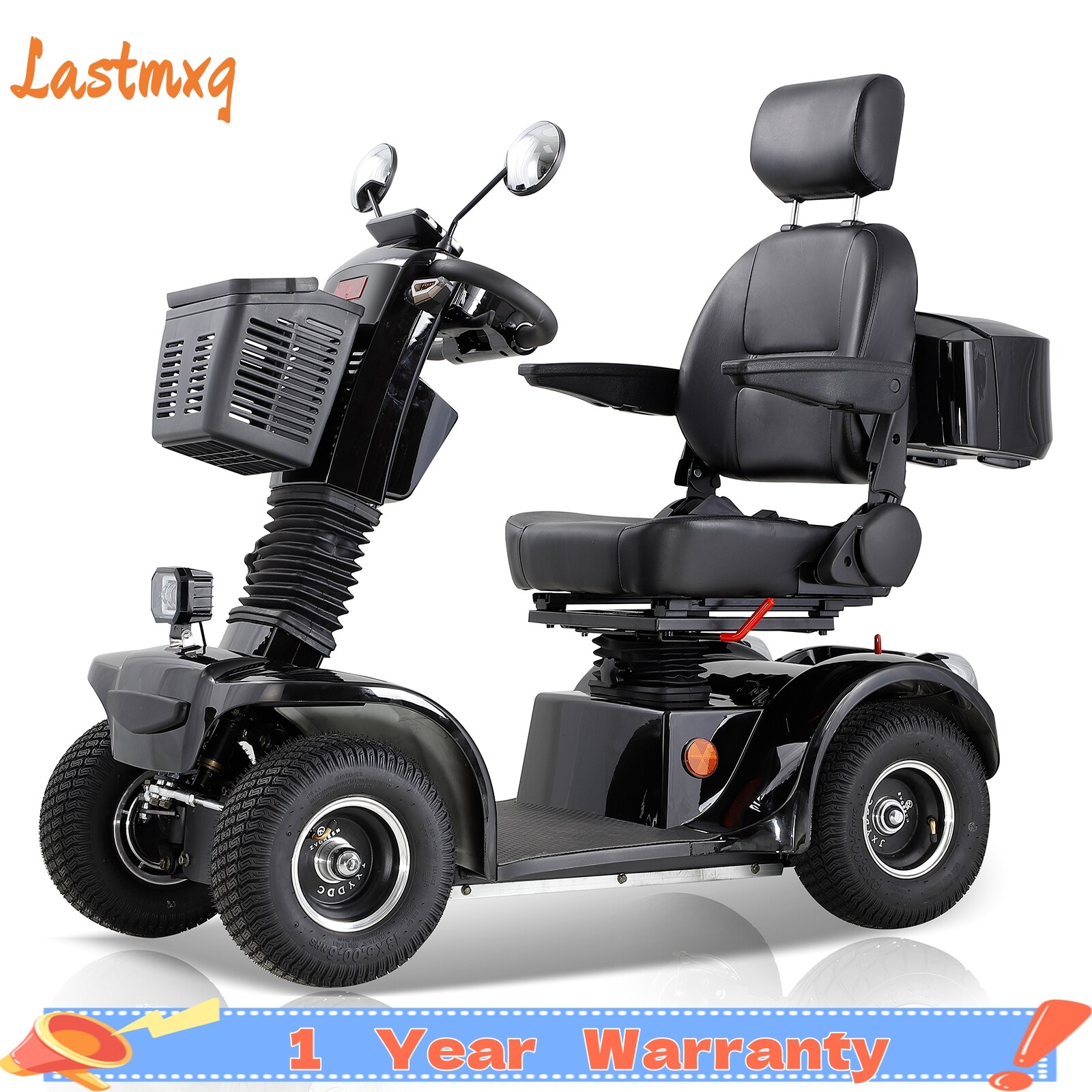 500W 4 Wheel Mobility Scooters for Seniors & Adults 500lbs Capacity Heavy Duty