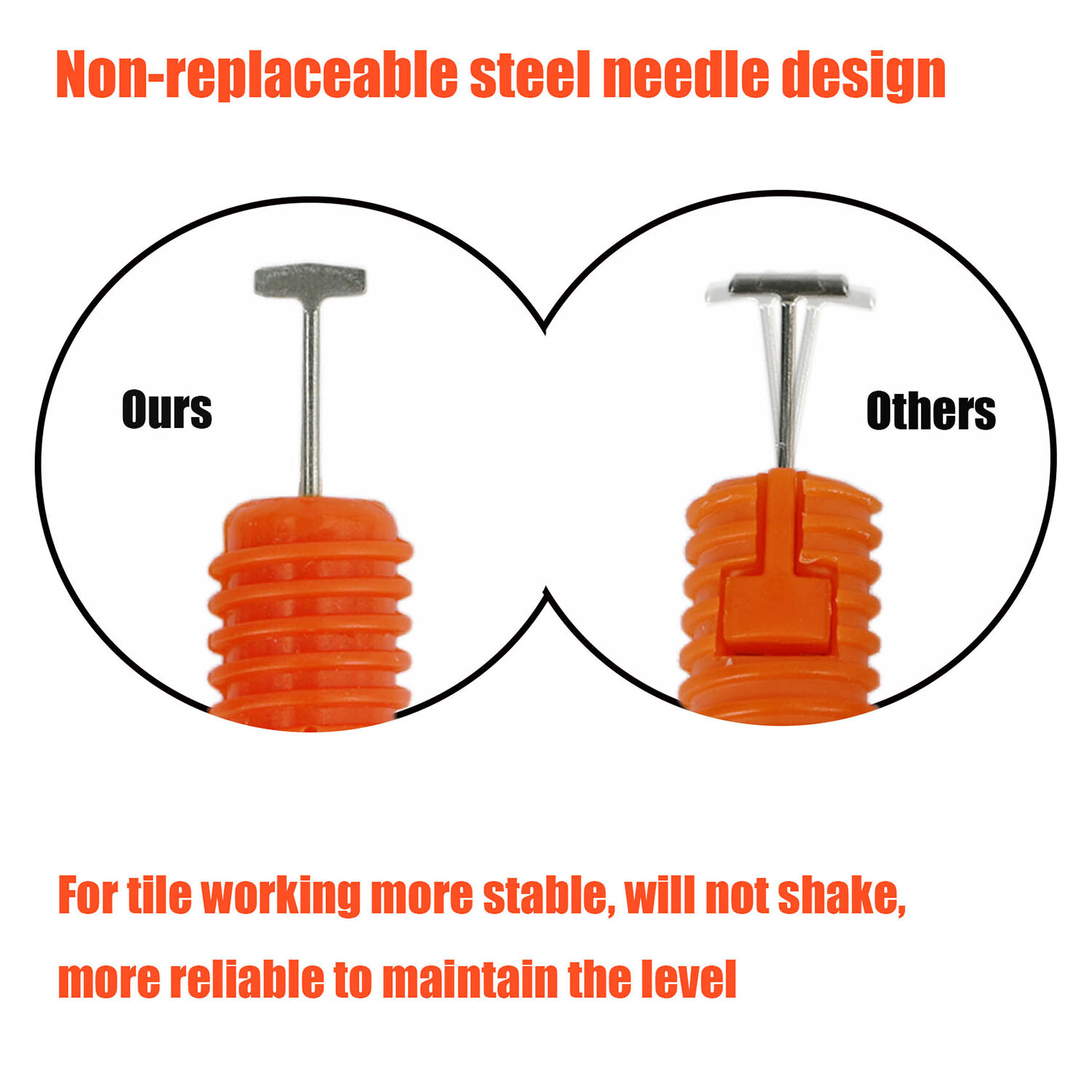 500pcs x Tile Leveling System 1/16" Reusable Tile Leveling Installation Tools