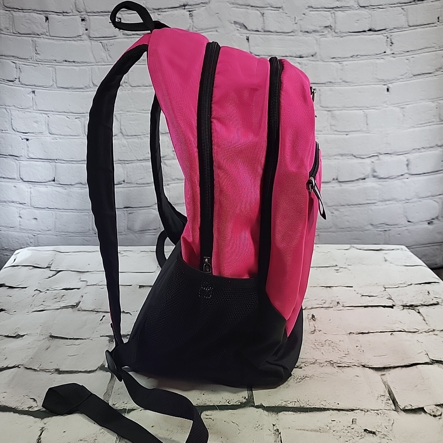 Adidas Pink Backpack Girls School Bag Multi Compartment Pockets