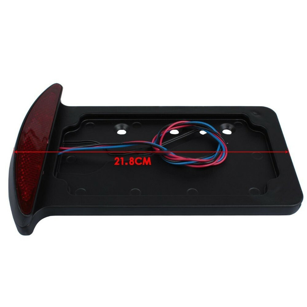LED Vertical Axle Custom Relocation Side Mount License Plate Bracket Tail Light