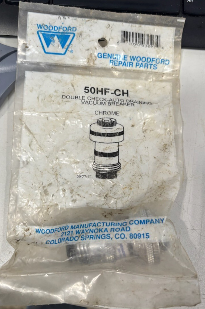Woodford 50HF-CH Chrome Backflow Preventer Double Check Vacuum Breaker OEM