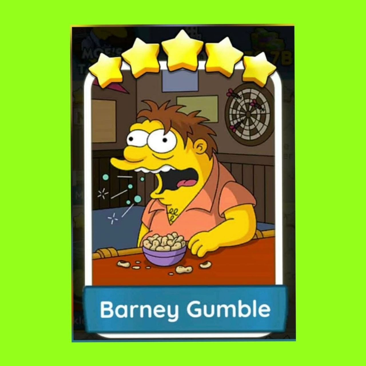 1 X Barney Gumble ( ⭐⭐⭐⭐⭐ ) - Set 18 - Mono_poly_Go Stickers - Suppar Service