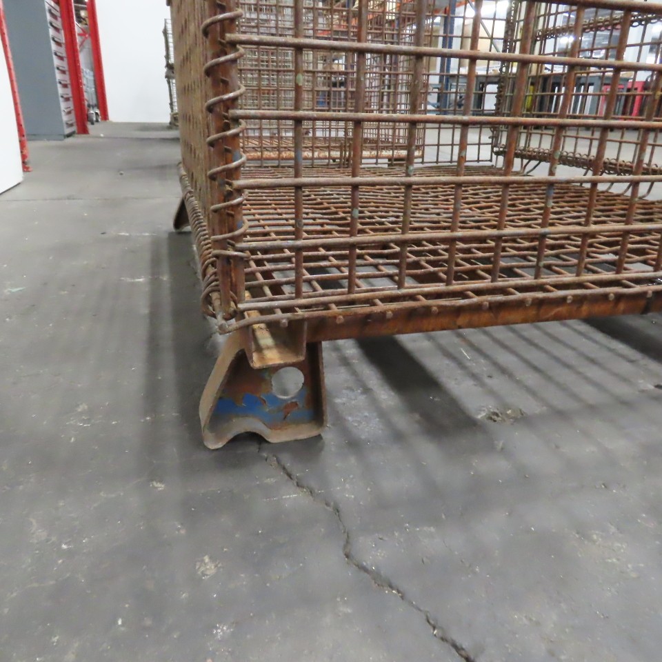 48" x 40" x 30" Deep Steel Collapsible Stackable Wire Bulk Bin Container