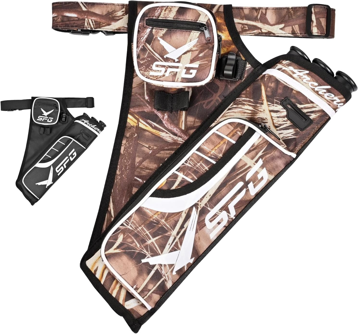 Arrow Quiver Archery Hip Quiver, Durable Adjustable Waist Belt Three Arrows Tube