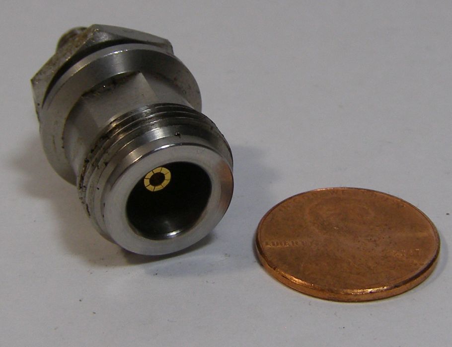 UNKNOWN BRAND SMA TO N-TYPE BULKHEAD ADAPTER SILVER/GOLD A-30