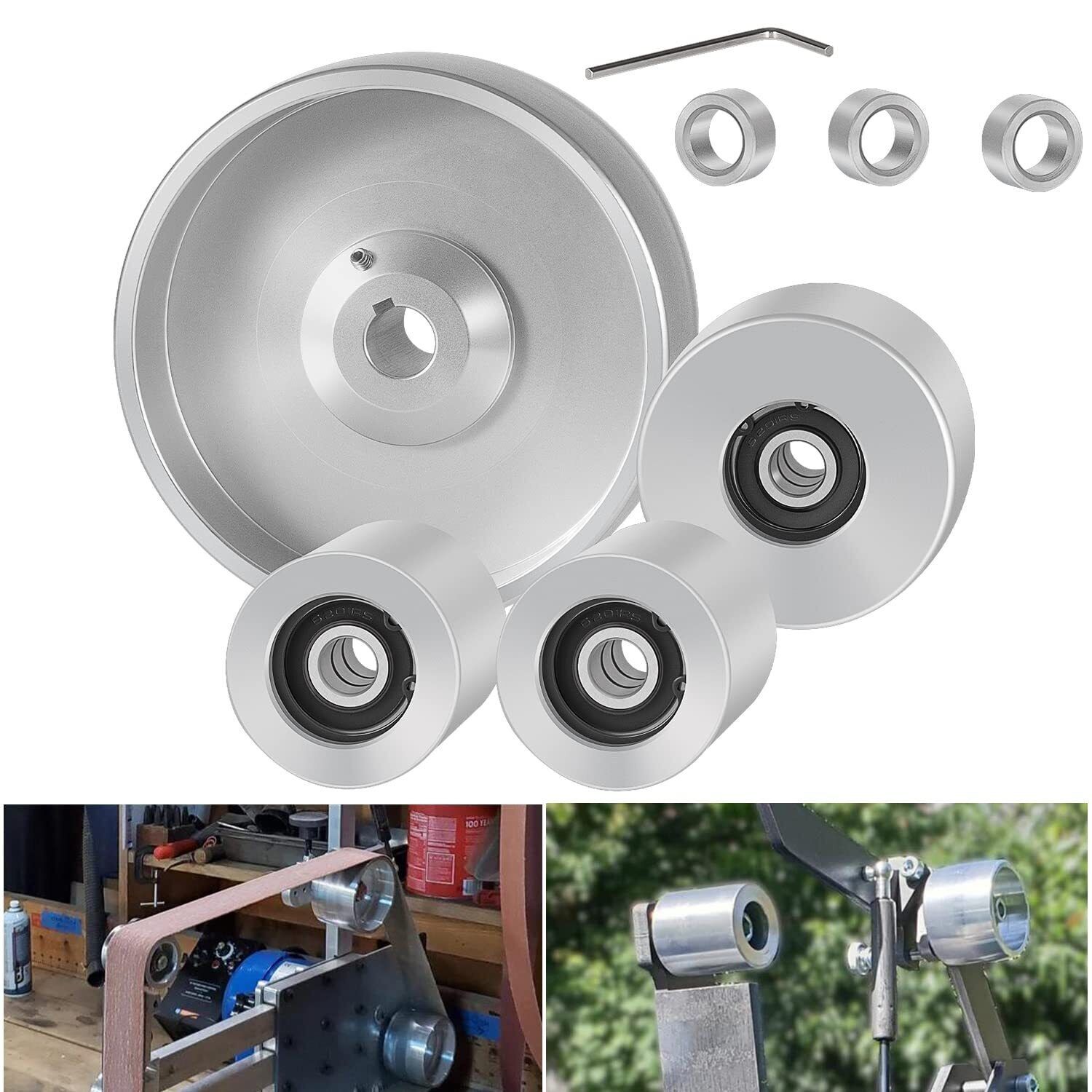 2" x 72" Wheel Set Complete Belt Knife Grinder Wheel Set Fits for Knife Grinder