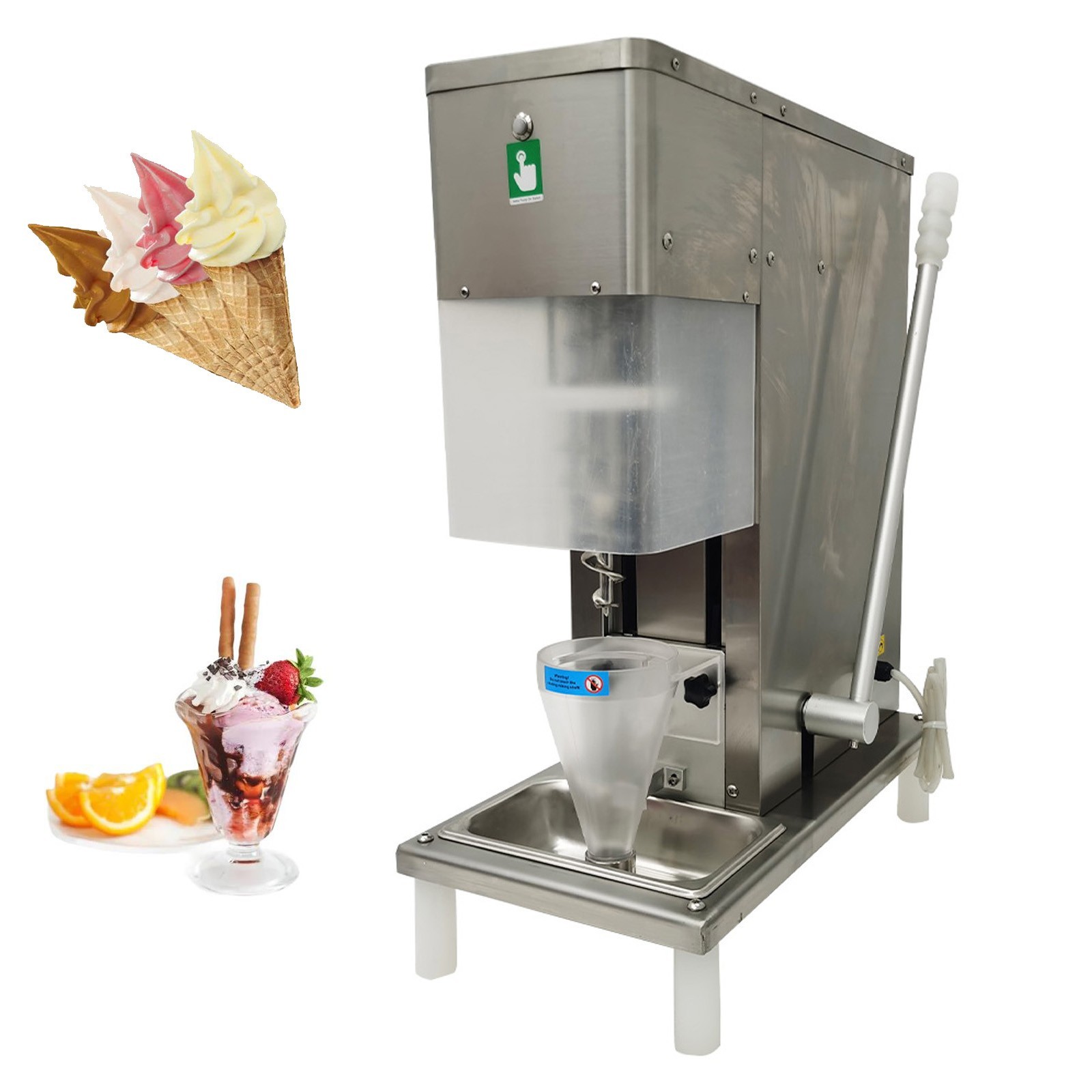 110V Commercial Stainless Fruit Ice Cream Machine Frozen Yogurt Blending Machine