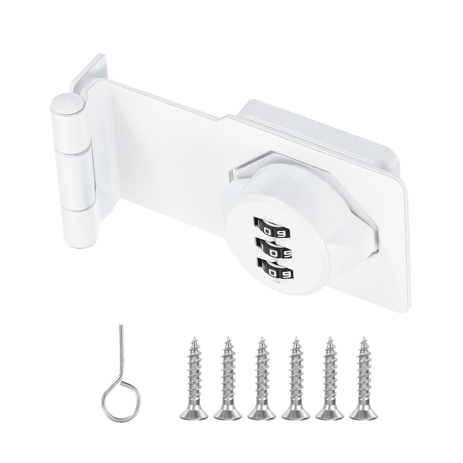 For 3.5\" 3 Digit White Swivel Combination Lock for Wardrobe