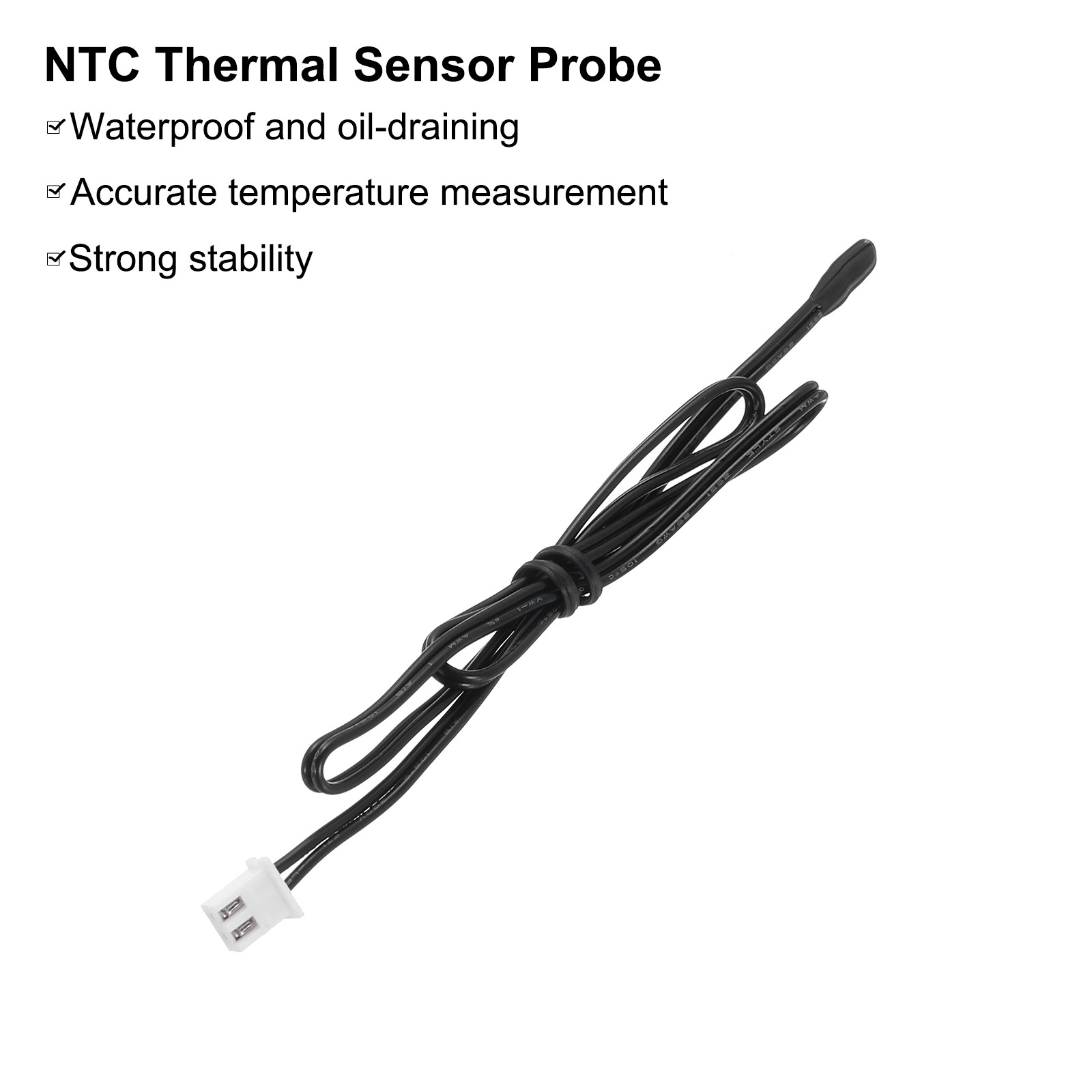 1 Pcs 5K NTC Thermal Sensor Probe,Epoxy Temp Sensor Probe 15.7 Inch