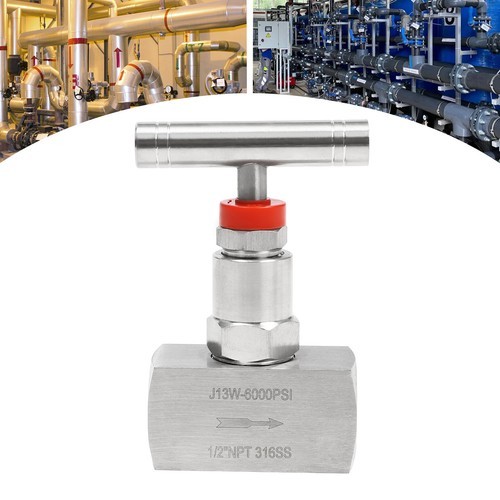 1/2" NPT 316 Stainless Steel Hydraulic Straight Needle Valve Flow Control Valve