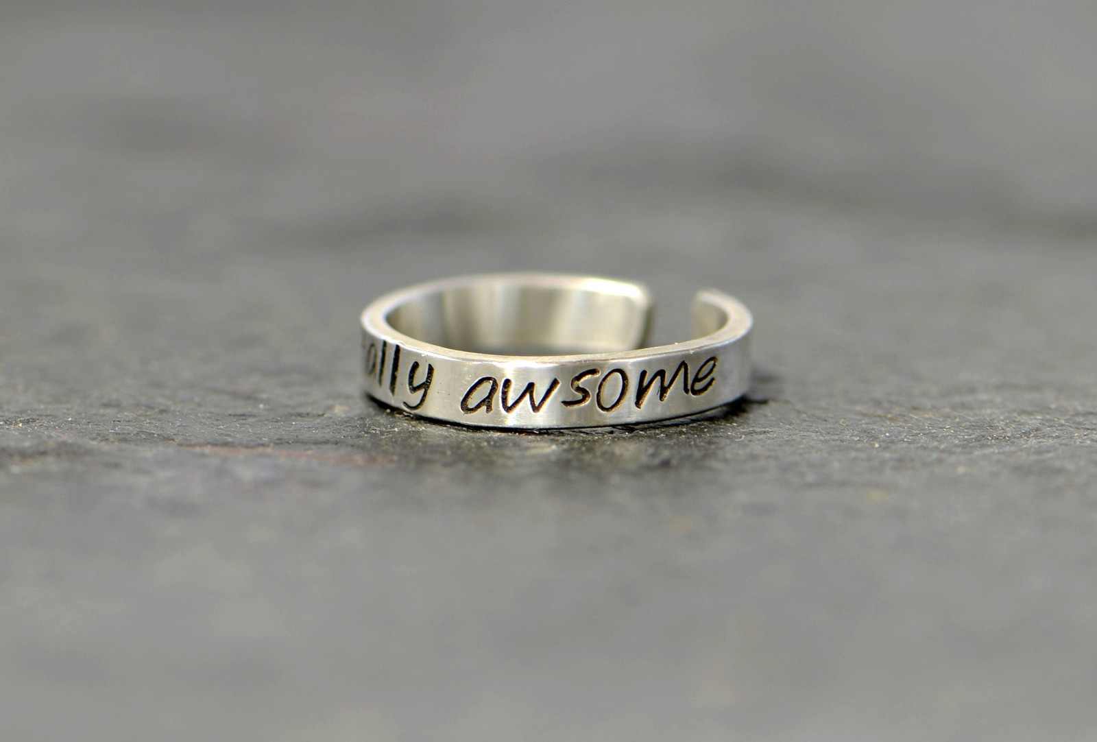 sterling silver toetally awesome toe ring - dainty silver toe ring - toe ring