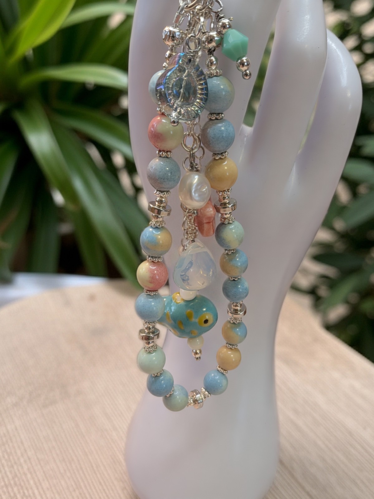 Beachy Agate Purse Tassel