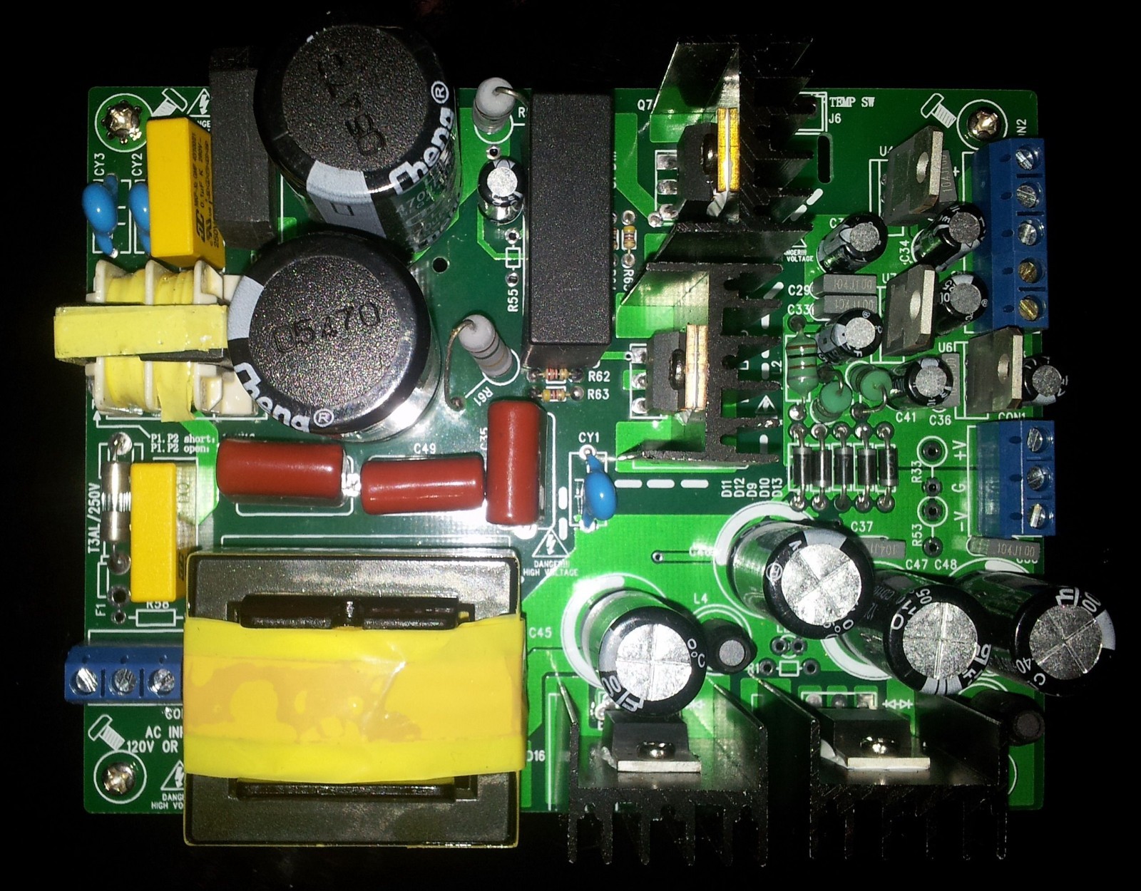 500W amplifier dedicated switching power supply board, dual voltage ±30V-70V