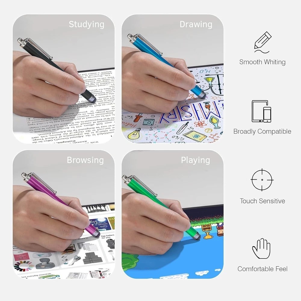 10Pack Stylus Pens For Touch Screen iPad iPhone Samsung Phone Tablet Universal