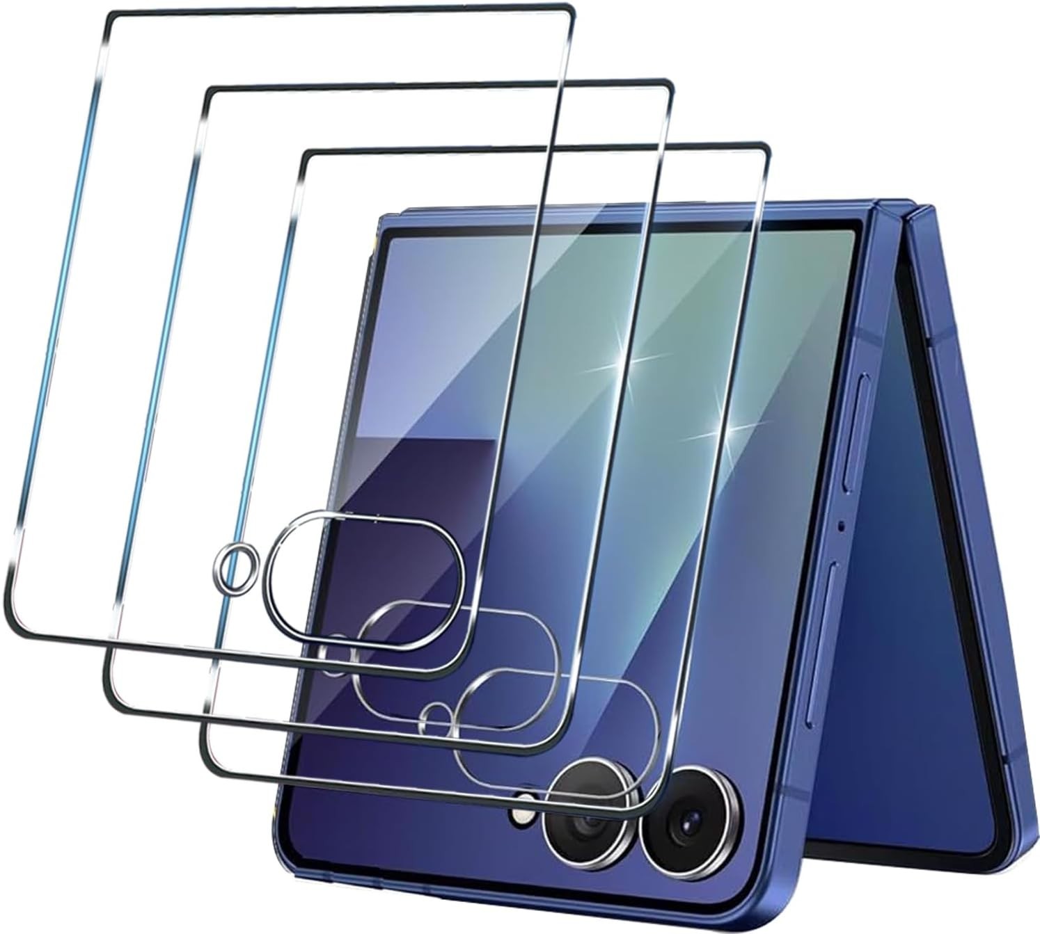 3 Pack Front Tempered Glass Protector, Anti Scratch, for Samsung Galaxy Z Flip 7