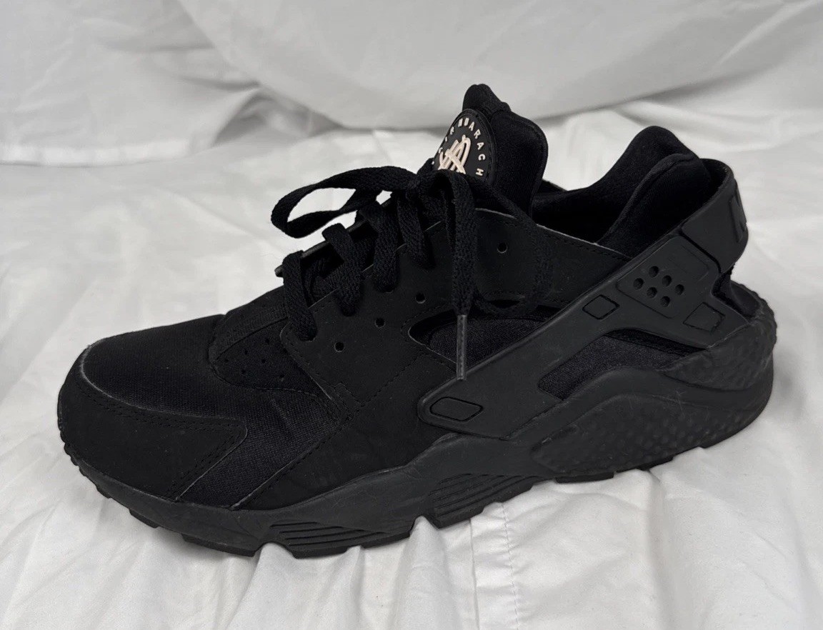 Nike Air Huarache Triple Black Men’s Running Shoes Sneakers Sz 9 EUC 318429-003