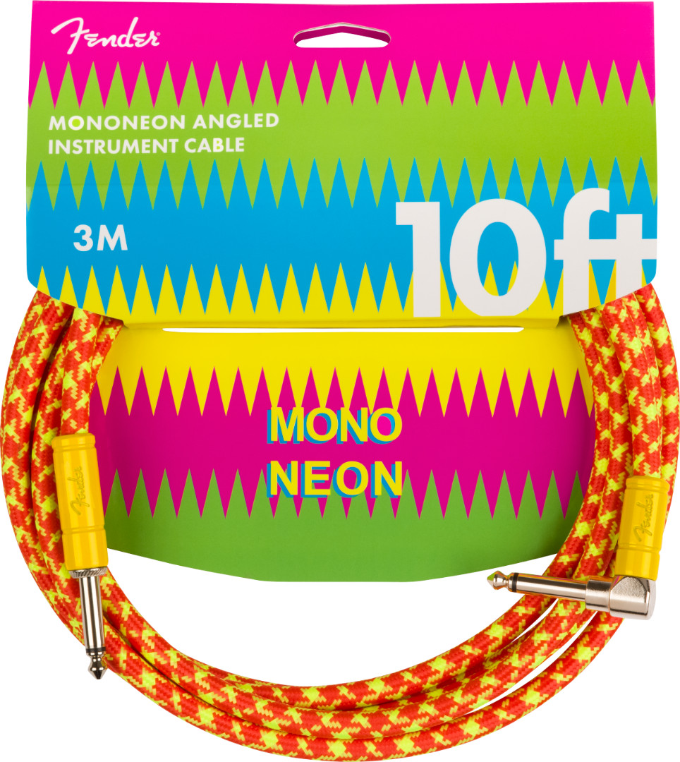 Fender MonoNeon Instrument Cable, 10', Orange MODEL #: 0990810282