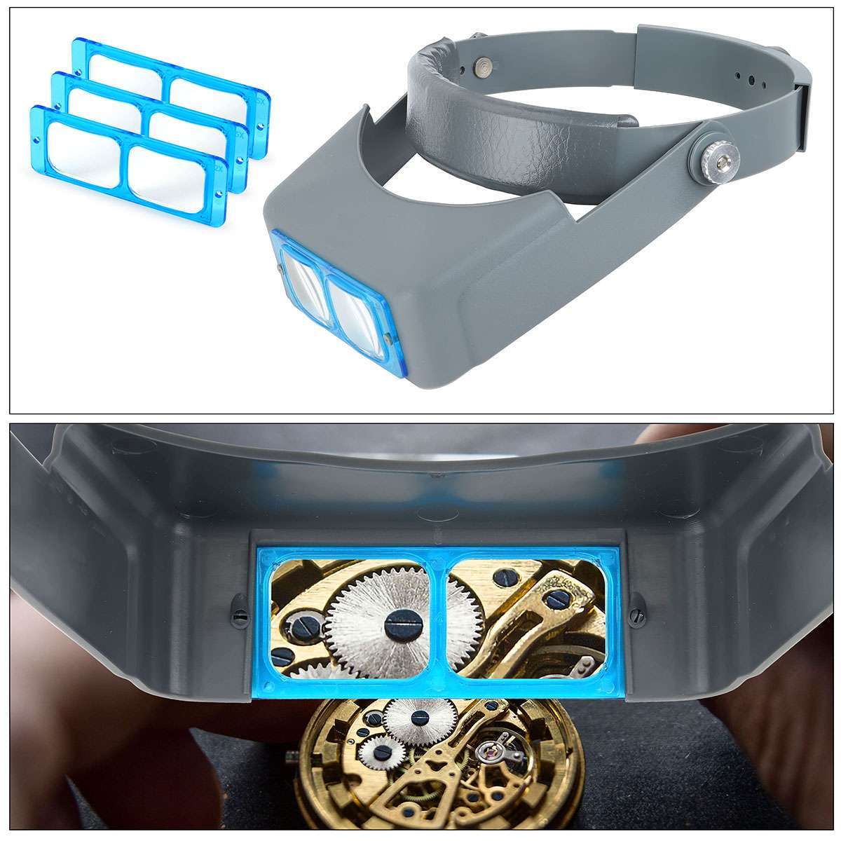 1.5X 2X 2.5X 3.5X 4 Lens Set Optivisor Headband Magnifier Head Magnifying Glass