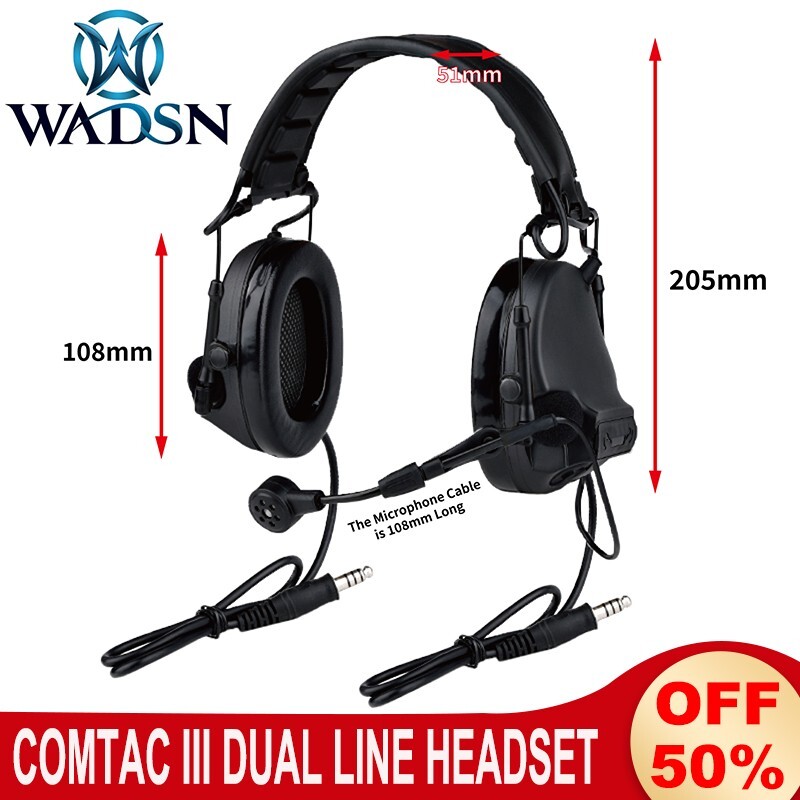 WADSN Comtac III Headset Civilian Sound Pickup And Noise Cancelling Headphone