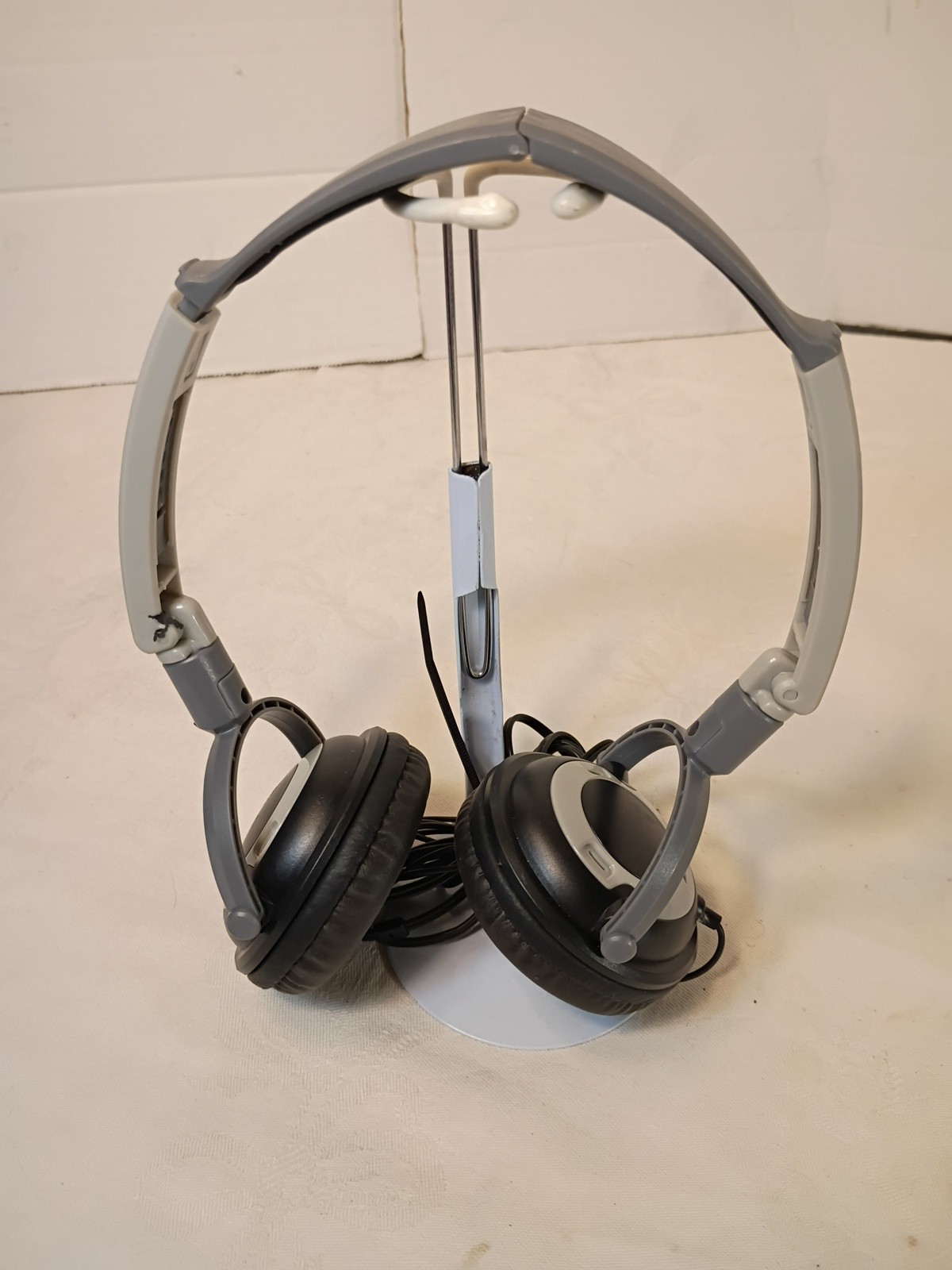 Black And Gray, Adjustable, Corded Headset
