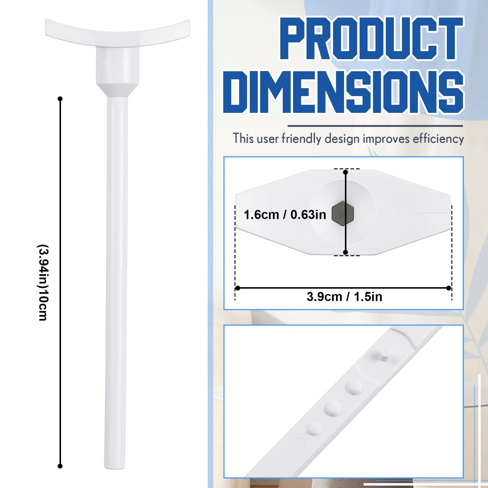Wonderjune 3 Pcs Round Ceiling Diffuser Plastic Key Handle, Vent for...