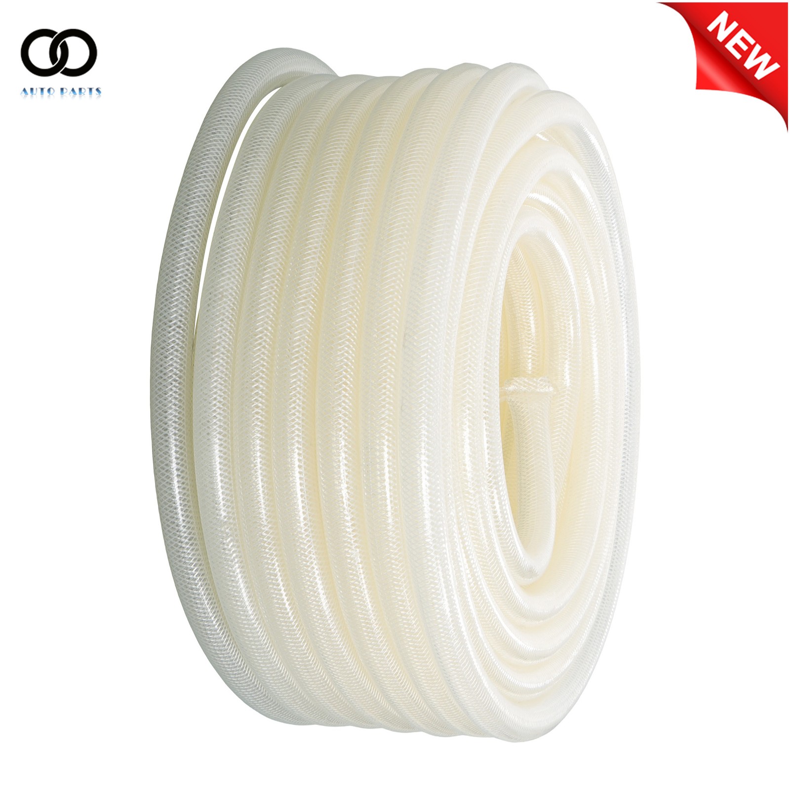 100 Ft 3/4" ID × 1" OD High Pressure Braided Clear PVC Tube Vinyl Tubing 10Bar