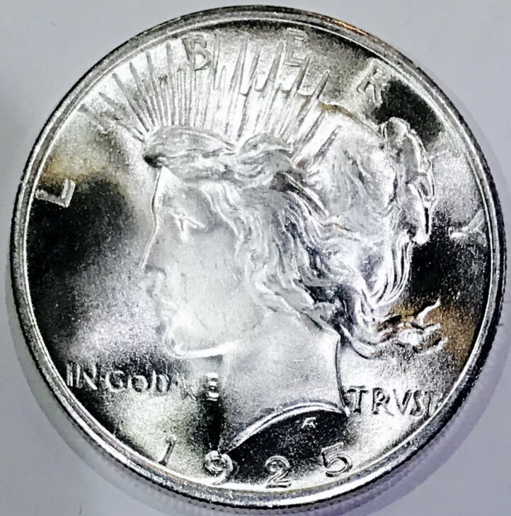 ⭐️1925 P PEACE DOLLAR⭐️FLAWLESS SUPERB⭐️GEM BU+++⭐️CAKED ON LUSTER⭐️WOW⭐️