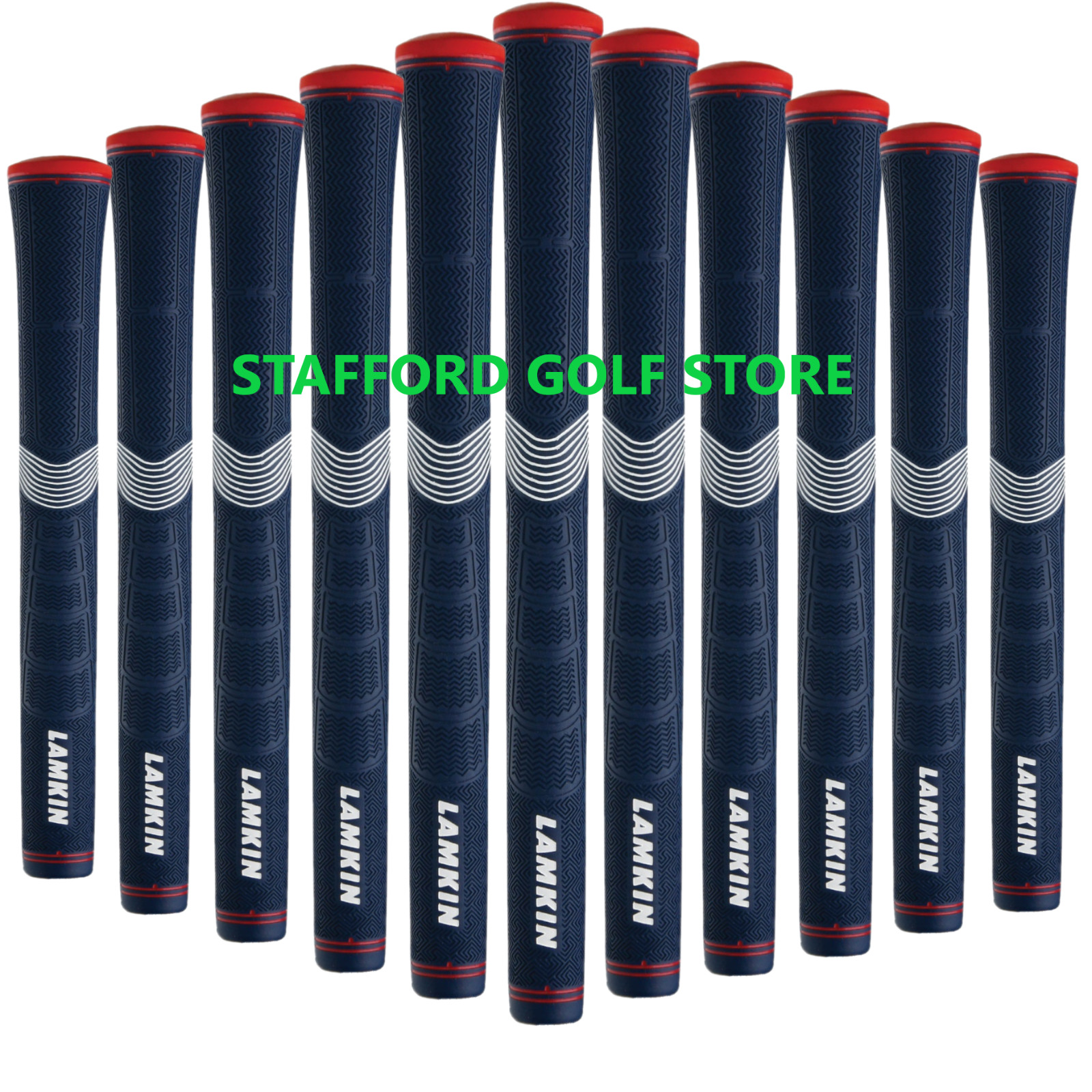 Lamkin Sonar+ HERO Golf Grips Blue Red White Core .600 Round Standard+ Midsize+