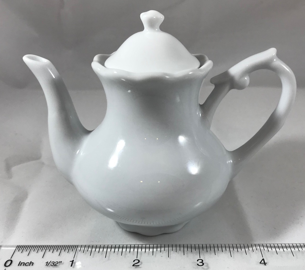 Mini Coffee Pots(s) & Lids Fancy White Porcelain Child’s Tea Set or Condiments