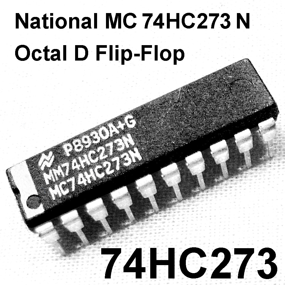 (4) National MC/MM 74HC273N Octal D Flip-Flop