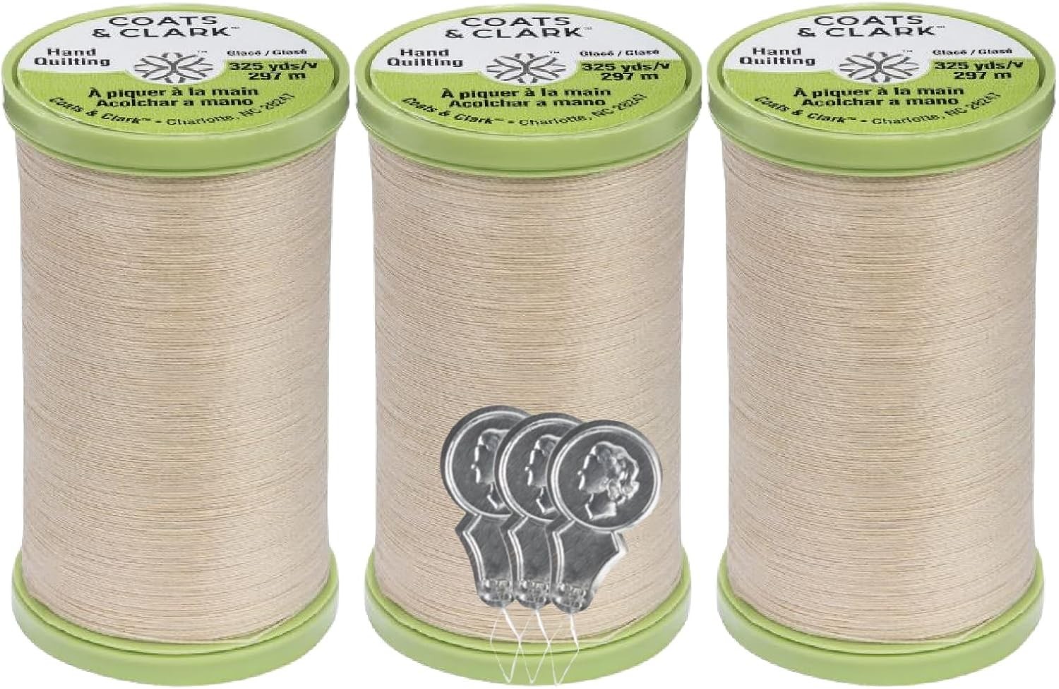 Coats & Clark Hand Quilting Sewing Thread Cotton Covered Polyester 325 Yards