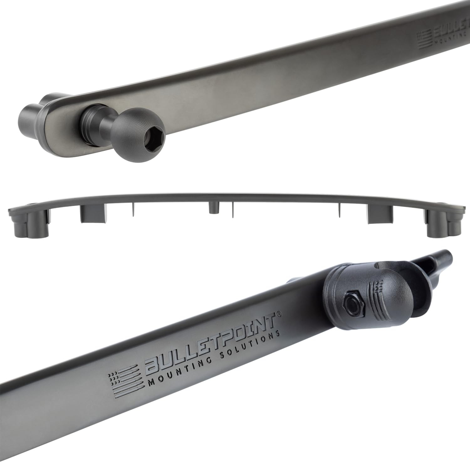 Bulletpoint Mounting Solutions Metal Grab Bar Insert Replacement with 2 Black