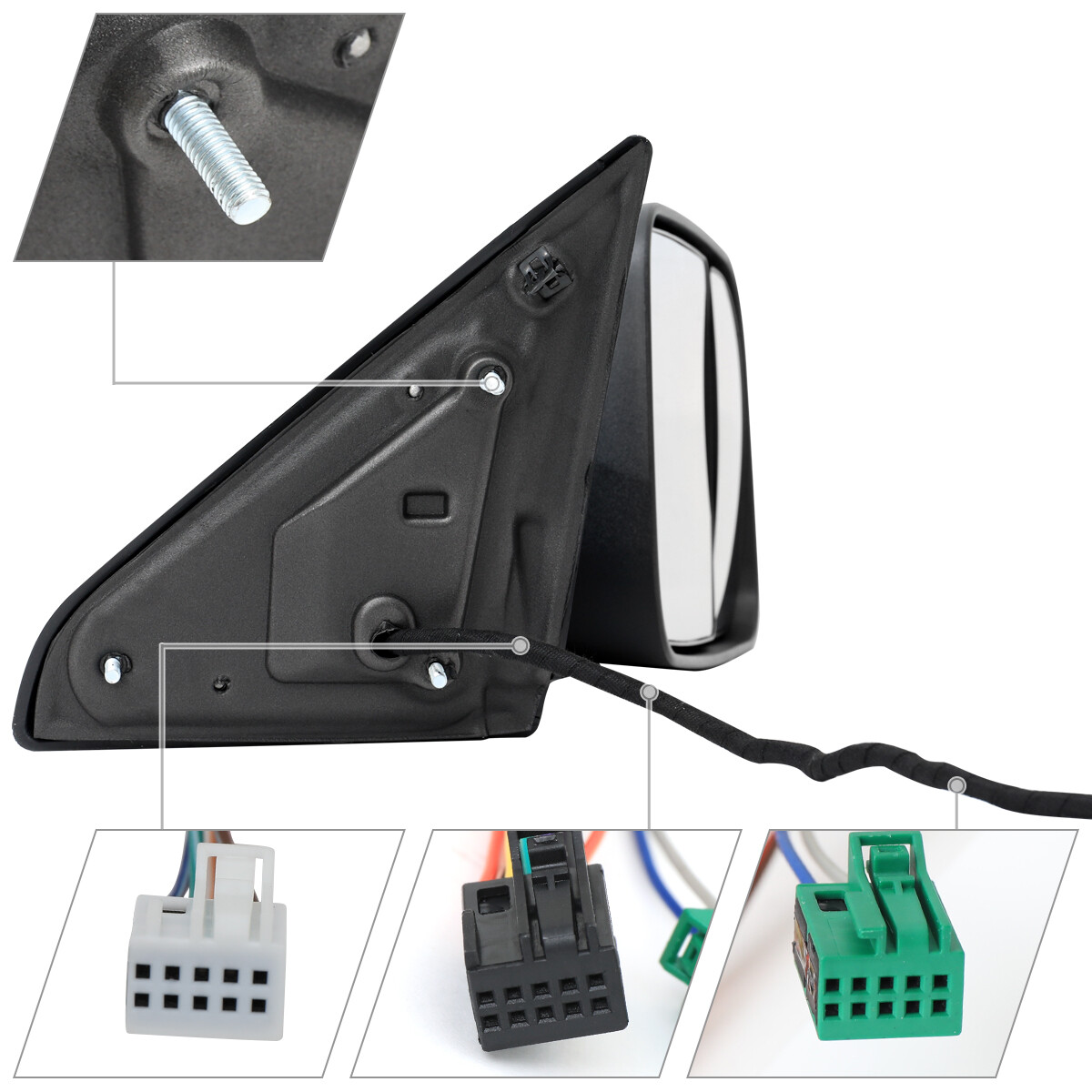 Right Side Tow Mirror Fits 2019-2022 Ram 2500 3500 Power Fold Heated+BSM+Puddle