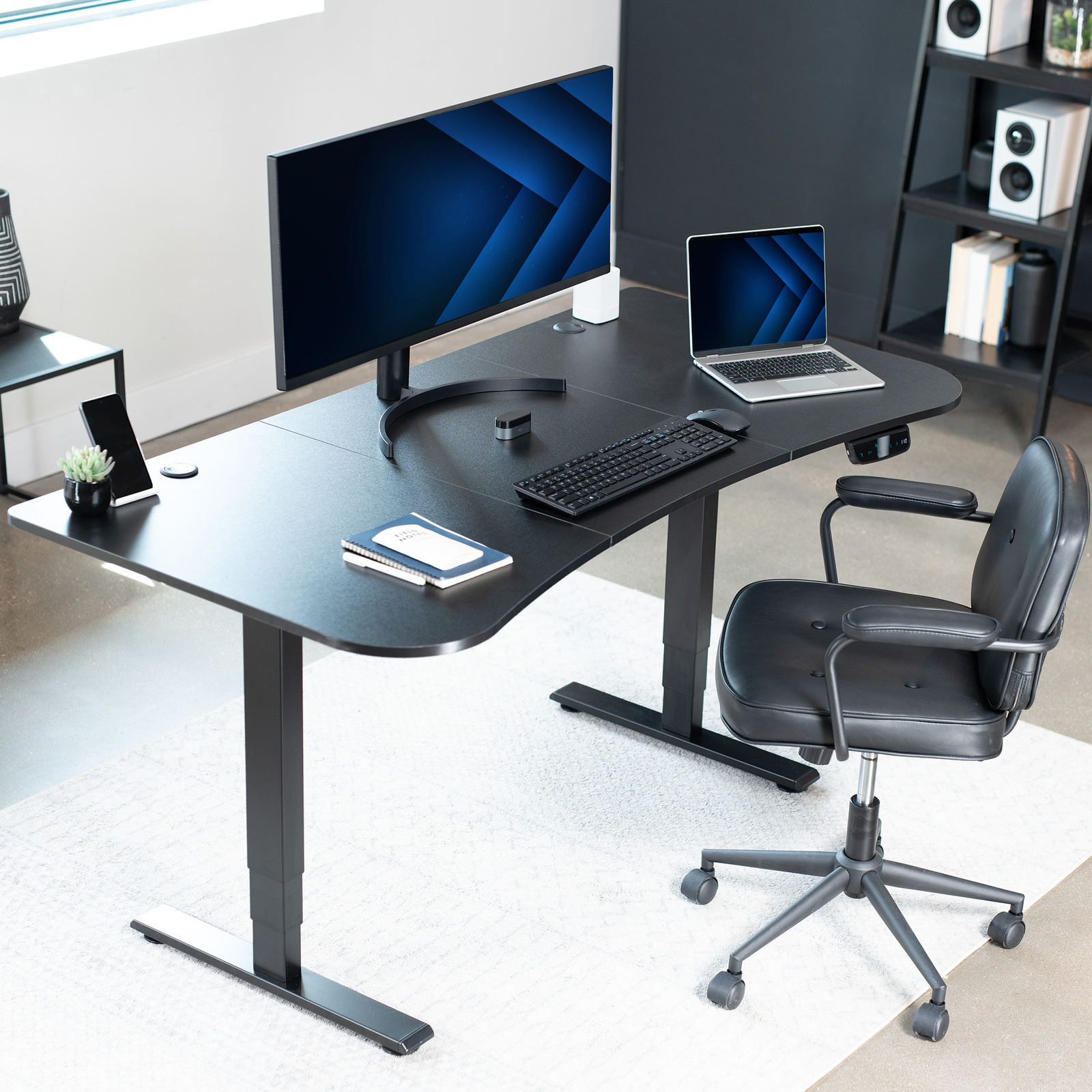 VIVO Black 63" x 32" Table Top for Adjustable Standing Desk Frames