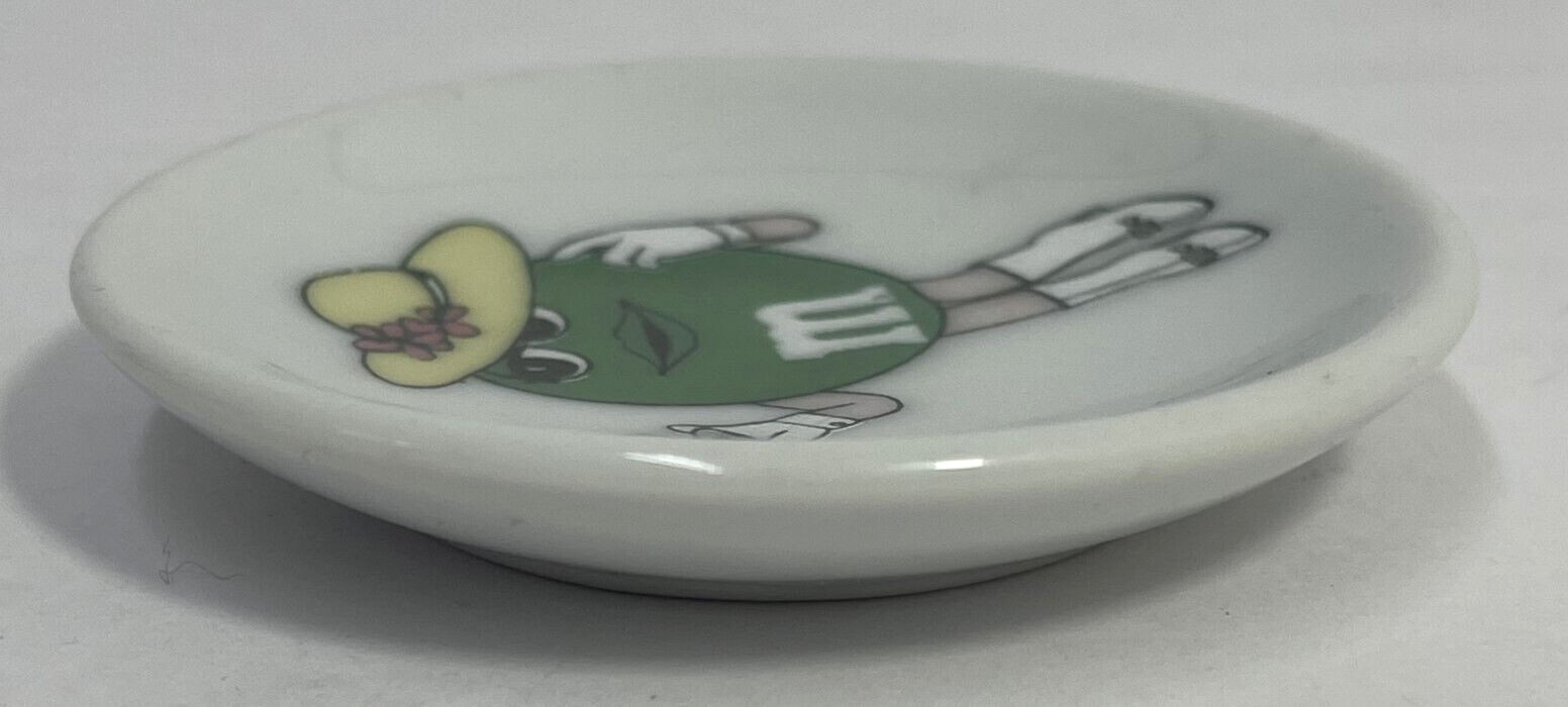 Green M&M Ceramic M&M's Candy Saucer 2.5" Round