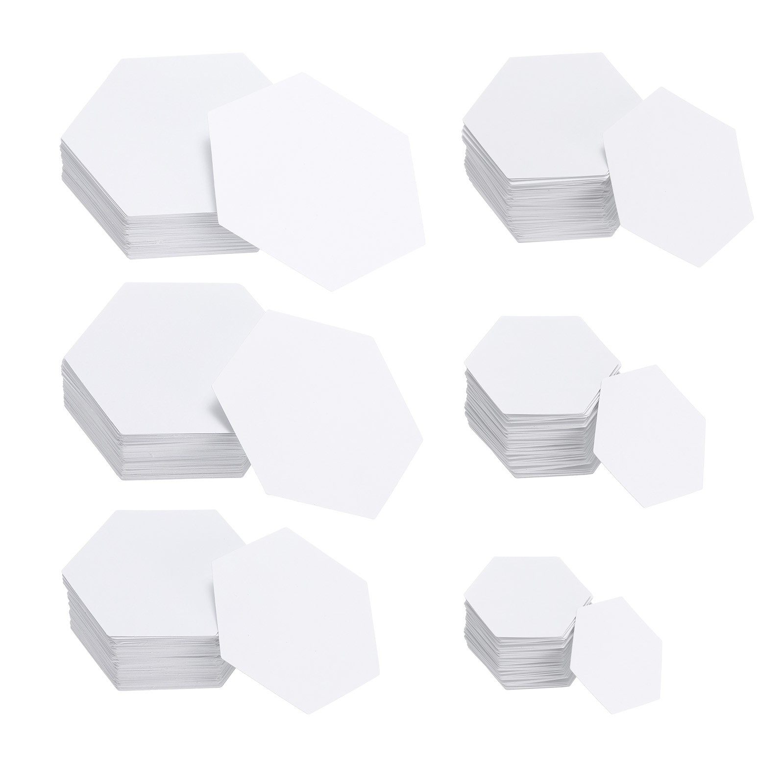 600pcs Hexagon 0.5 0.75 1 1.25 1.5 2 Inch Paper Piecing Paper Quilting Template