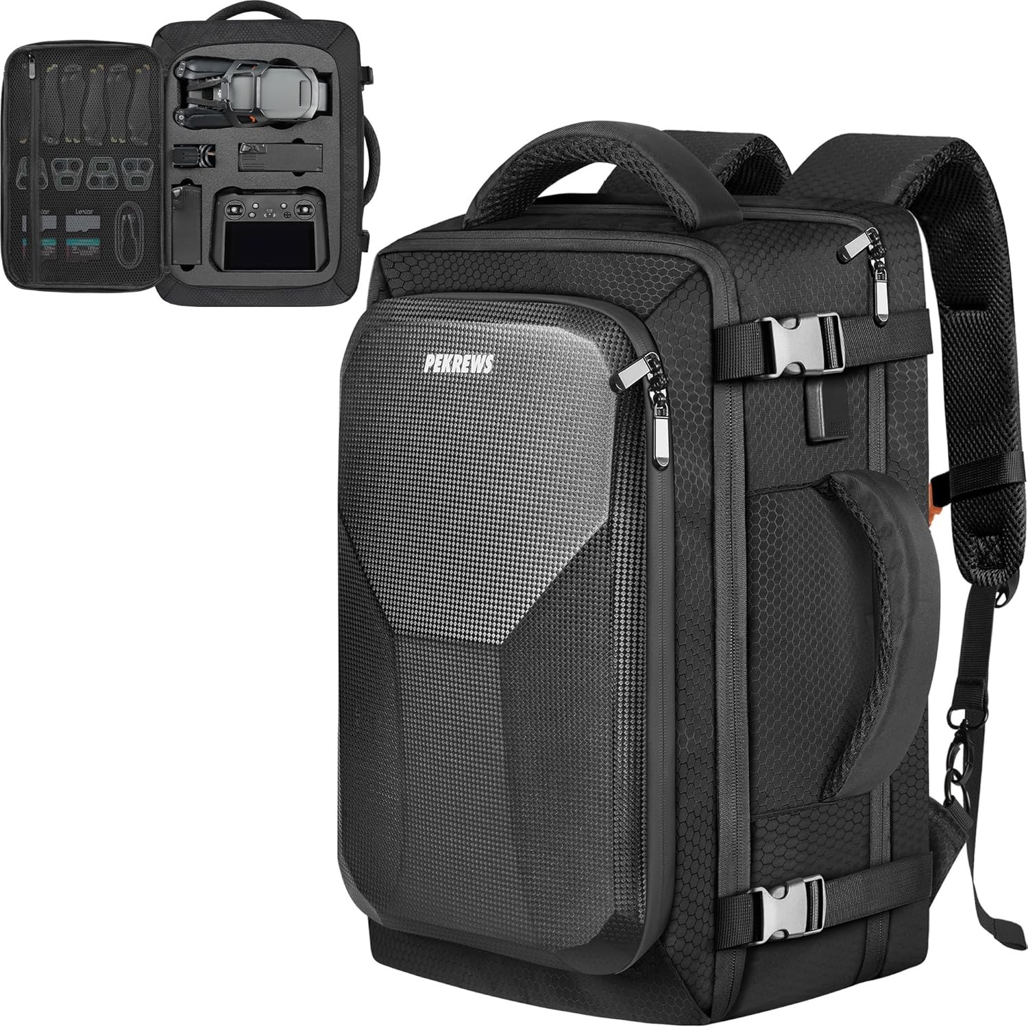 Mavic 3 Pro Case, 3 Expandable Carry On Drone Bag for DJI...