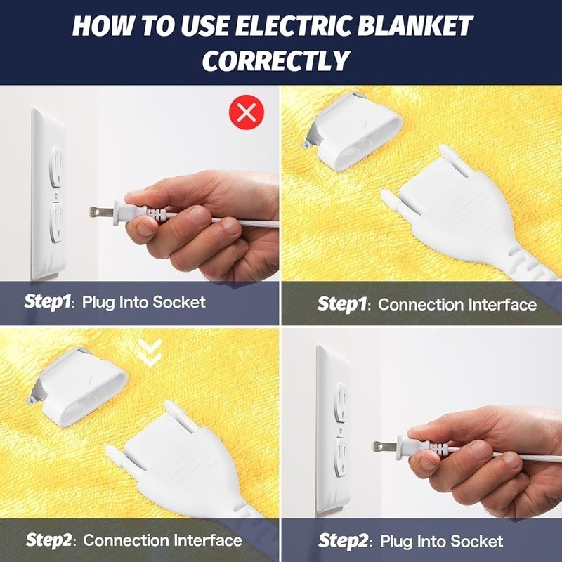 Cozy Electric Heating Blanket Faux Fur 10 Temp Settings Multi Use Auto Off