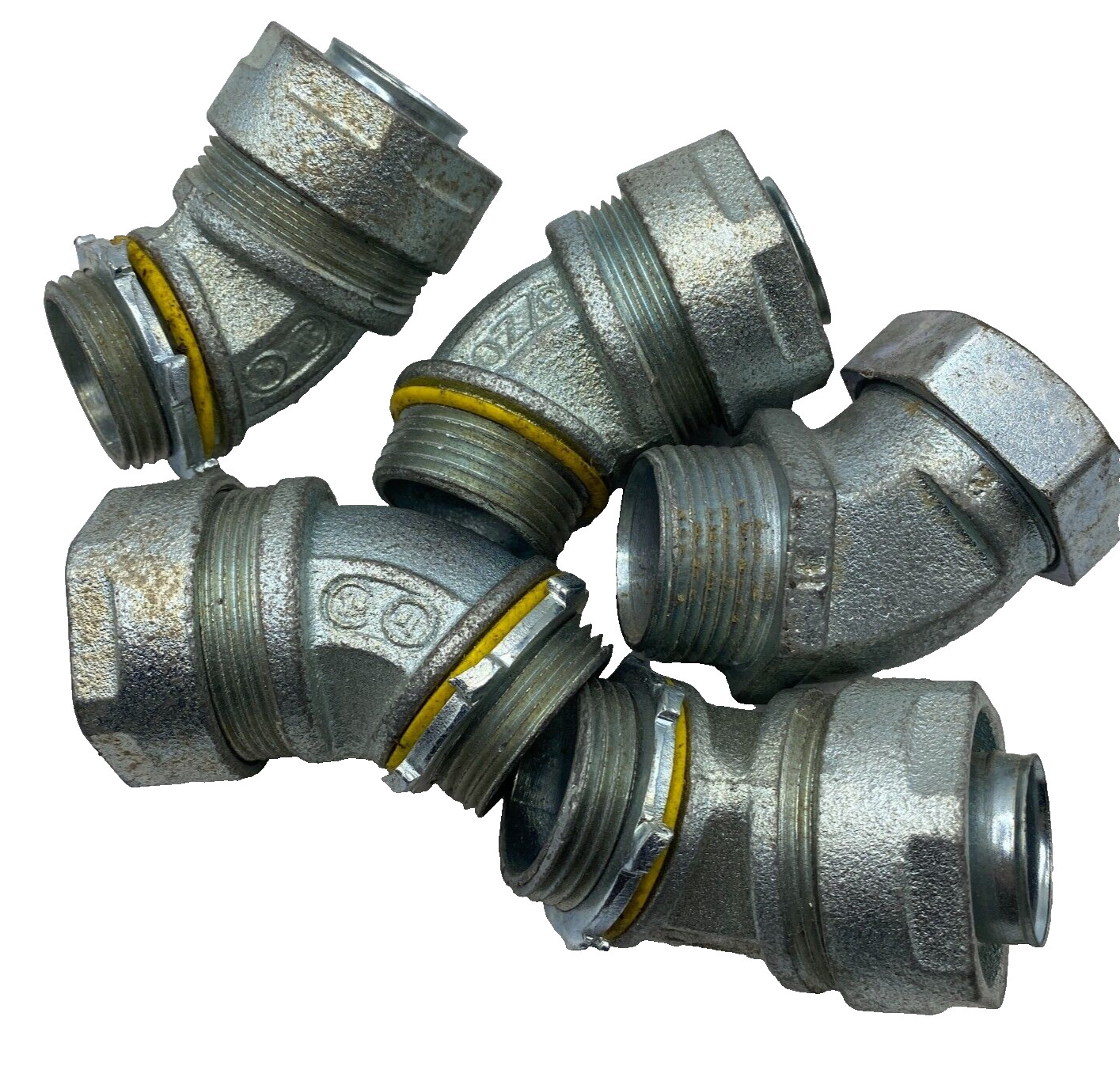 OZ-G 1" 45D INSULATED LIQUIDTIGHT CONNECTOR LOT OF 5🔔