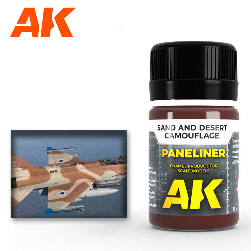 AK Interactive AK2073 Paneliner For Sand And Desert Camouflage Enamel 35ml - US