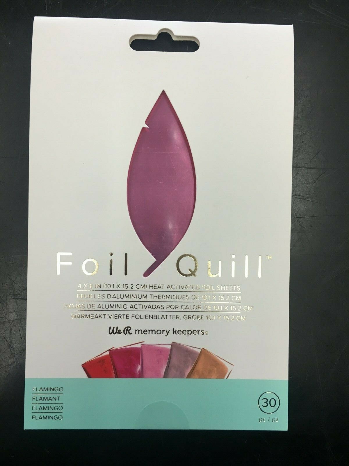 FOIL SHEETS - WR - FOIL QUILL - 4 X 6 INCH SHEETS - FLAMINGO (30 PIECE)  660671