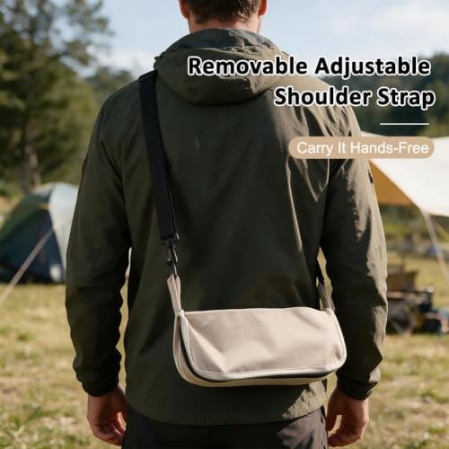 Collapsible Stool 2 Pack, Portable Folding Camping Stool with Large Fabric