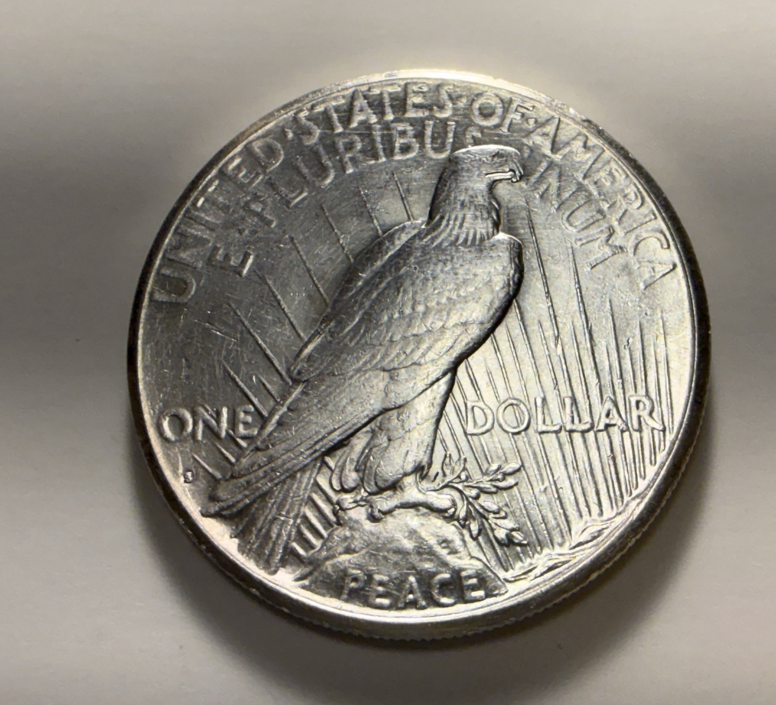 Nice Luster 1924 S PEACE DOLLAR UNC MS DETAILS (cleaned) NICE STRIKE