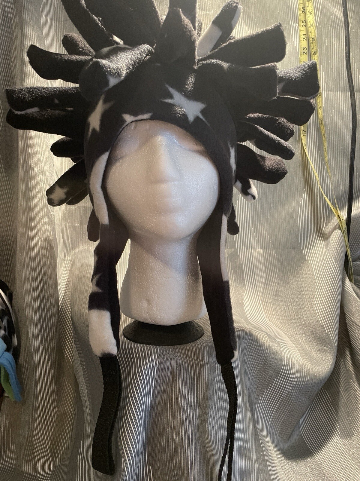 Wild N Crazy Skull N Bones DREAD LOC fleece Hat. Handmade. Unique 1 Of A Kind