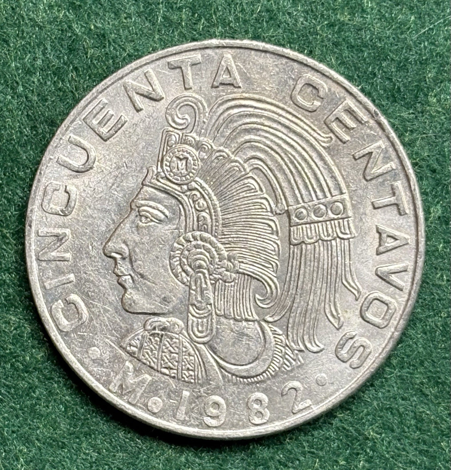 1982 Mexico 50 Centavos About Uncirculated