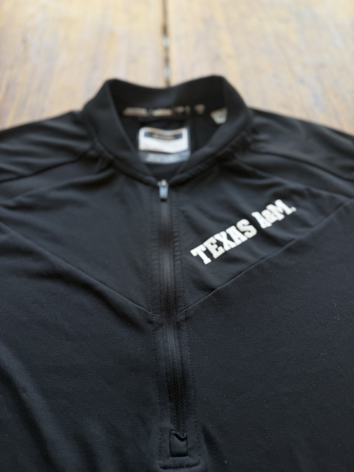 Adidas Texas A&M Aggies 1/4 Zip Polo Mock Neck Player/Coach Issued Sz L