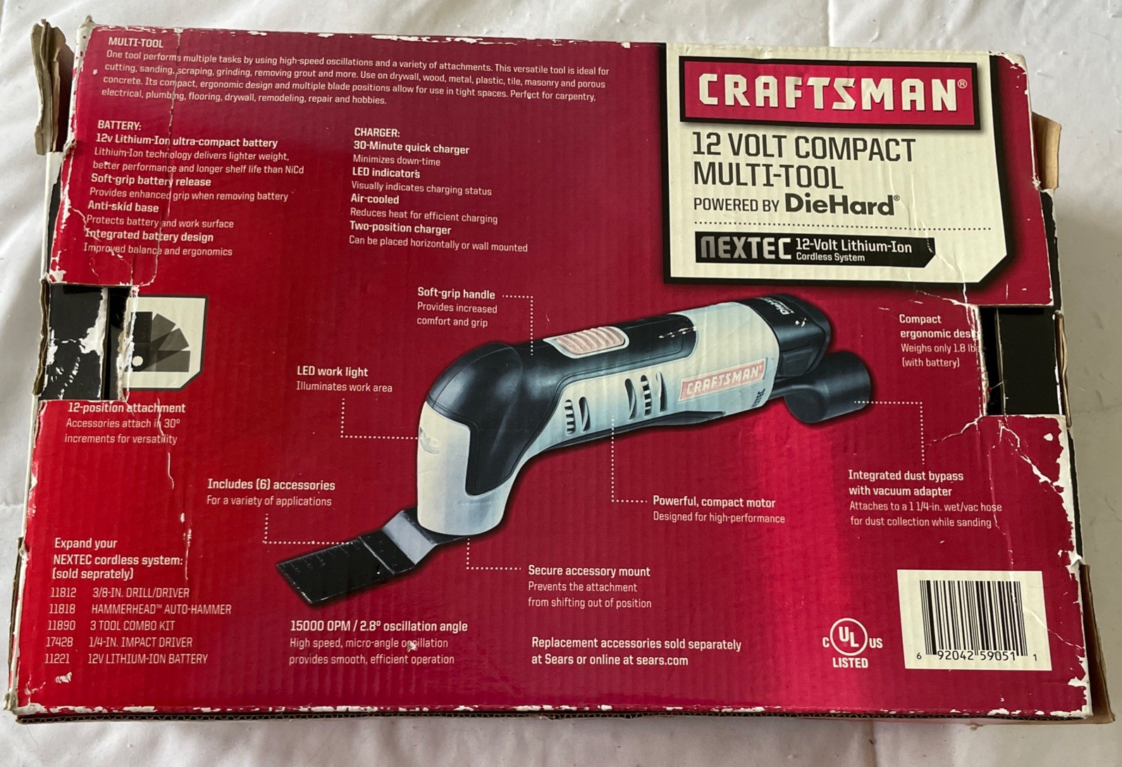 CRAFTSMAN NEXTEC Compact Multi-Tool 12V Kit w/ Extra Accessories