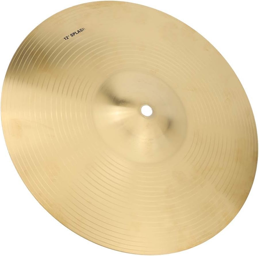 CYTGOUPER Brass Cymbal for Drums,12" Crash Ride Cymbal with Vibrant Crisp Sou...