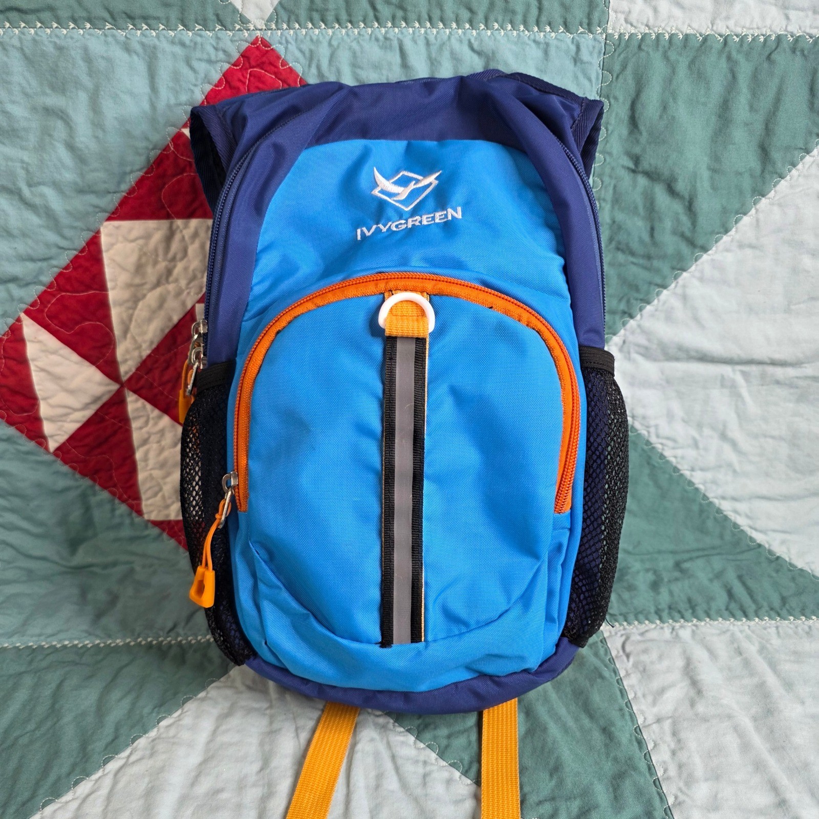 IVYGREEN Hydration Backpack Blue Orange Lightweight Hiking Cycling Daypack