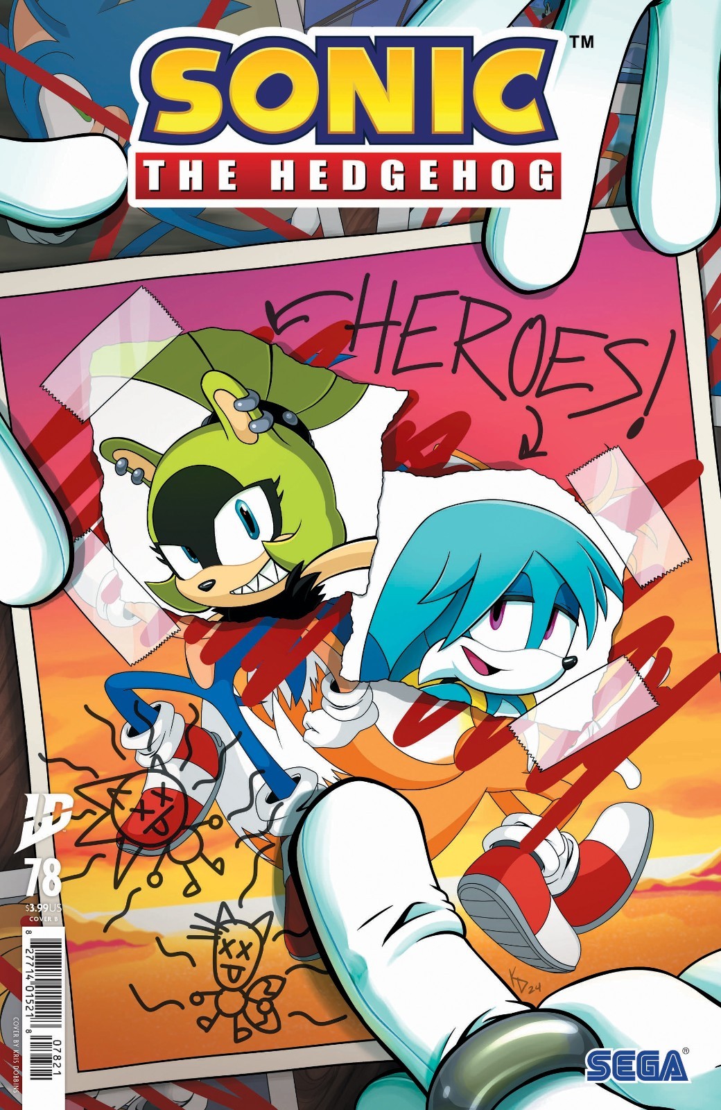Sonic the Hedgehog #78 Variant B (Dobbins) (IDW Publishing 2025)